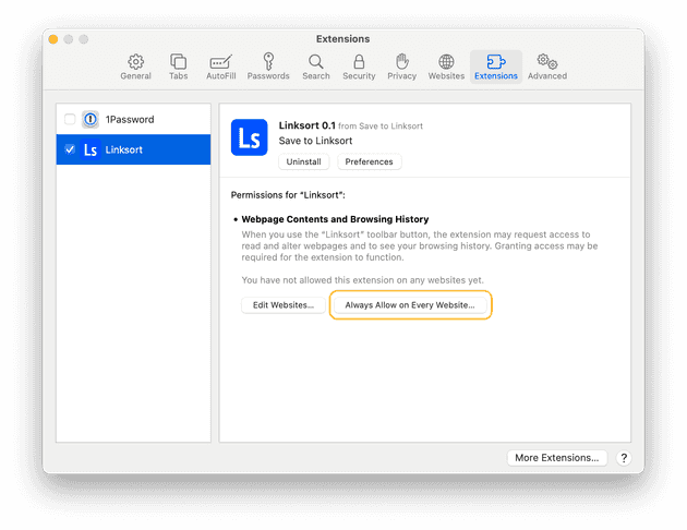 Safari Preferences