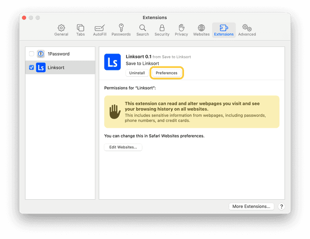 Choose preferences